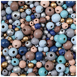 Baking Paint Wood Beads&nbsp;WOOD-SP0001-77B