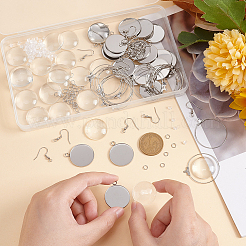 DIY Blank Dome Earring Making Kit&nbsp;DIY-UN0004-80