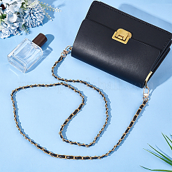 Zinc Alloy with PU Leather Chain Bag Strap&nbsp;AJEW-WH0472-65KCG