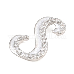 Brass Micro Pave Clear Cubic Zirconia Pendants&nbsp;CU-CBA8481-01P-S