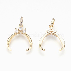 Brass Ice Pick Pinch Bails for Pendant Making&nbsp;KK-P150-16G
