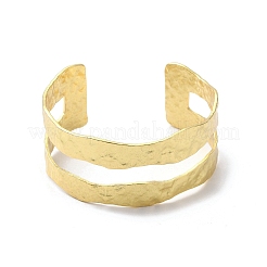 Rack Plating Brass Open Cuff Bangle for Women&nbsp;BJEW-A137-01G