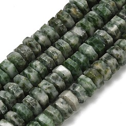 Natural Green Spot Jasper Beads Strands&nbsp;G-G317-A18-3x6mm