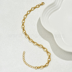 201 Stainless Steel Oval Ring Link Chain Anklets for Women Men&nbsp;RL5795-1