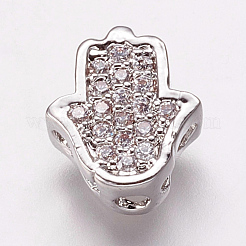 Brass Cubic Zirconia Beads&nbsp;KK-P134-05P