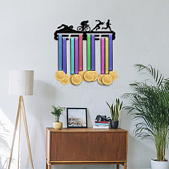 Sports Theme Iron Medal Hanger Holder Display Wall Rack&nbsp;ODIS-WH0021-573