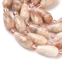 Natural Sunstone Beads Strands&nbsp;G-G453-F01-8x16mm