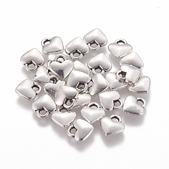 Tibetan Style Alloy Heart Charms&nbsp;TIBEP-LFH260Y-FF