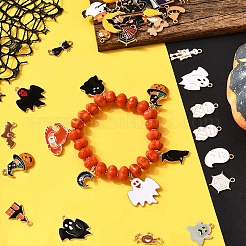 Halloween Theme Alloy Enamel Pendants&nbsp;FIND-SP0004-37