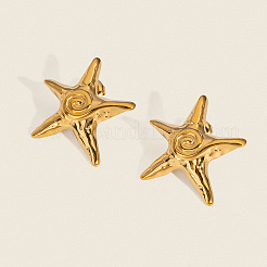 European Style Stainless Steel Star Stud Earrings&nbsp;SW3410