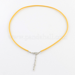 2mm Faux Suede Cord Necklace Making with Iron Chains & Lobster Claw Clasps&nbsp;NCOR-R029-M
