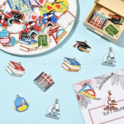 20Pcs 10 Styles Alloy Enamel Pendants&nbsp;ENAM-YW0009-32
