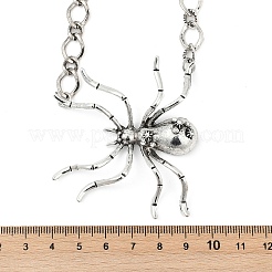 Alloy Crystal Rhiniestone Big Spider Pendant Necklaces for Women Men&nbsp;NJEW-H061-01AS