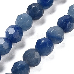 Dyed & Heated Natural Blue Aventurine Beads Strands&nbsp;G-C150-B05-01