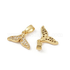 Brass Micro Pave Cubic Zirconia Charms&nbsp;KK-C093-13G