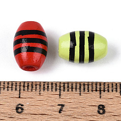 Printed Schima Wood Beads&nbsp;WOOD-L022-02B