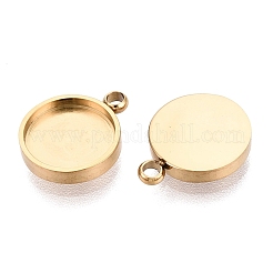 304 Stainless Steel Pendant Cabochon Component&nbsp;STAS-Q113-26B-G