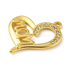 Ion Plating(IP) Real 18K Gold Plated 304 Stainless Steel Rhinestone Pendants&nbsp;STAS-P341-11G-01