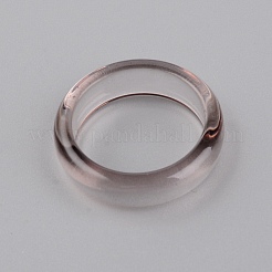 Transparent Resin Finger Rings&nbsp;RESI-WH0024-76L