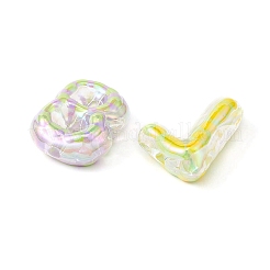 20Pcs UV Plating Transparent Acrylic Beads&nbsp;OACR-YW0001-58