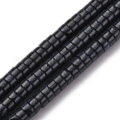 Synthetic Blue Goldstone Beads Strands&nbsp;G-Z006-C51