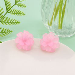 3 Pairs 3 Colors Flower Acrylic Stud Earrings&nbsp;EJEW-GO0003-16
