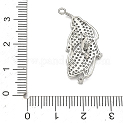 Feather Brass Micro Pave Cubic Zirconia Enhancer Shortener Bails&nbsp;KK-F934-07A-P