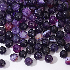 2 Strands Natural Striped Agate/Banded Agate Beads Strands&nbsp;G-NB0002-75