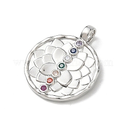 Brass Micro Pave Colorful Cubic Zirconia Pendants&nbsp;KK-A300-14P