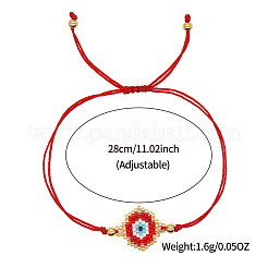 Bohemian Adjustable Evil Eye Loom Pattern Miyuki Seed Beads Link Bracelets for Women&nbsp;HR3742