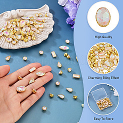100Pcs Glass Sew on Rhinestones&nbsp;GLAA-TA0004-46