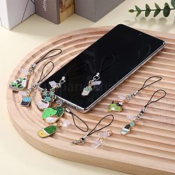 10Pcs Alloy Enamel Mobile Straps&nbsp;HJEW-SW00132-04