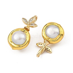 Natural Baroque Keshi Pearl Pendants&nbsp;PALLOY-JF05760
