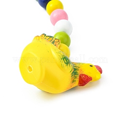 Easter Theme Plastic Rooster Pendant Decorations&nbsp;HJEW-TAC0013-14C
