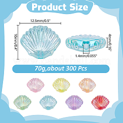 300Pcs Plating Transparent Acrylic Beads&nbsp;FIND-HY0005-57