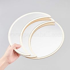 Acrylic Wooden Moon Phase Mirror&nbsp;DIY-WH0167-48A