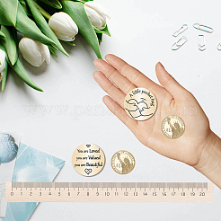 1Pc 201 Stainless Steel Commemorative Coins&nbsp;AJEW-CN0001-92B-03