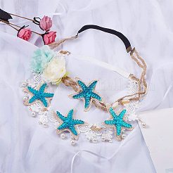 Handmade Lace Women Headband&nbsp;OHAR-PH0001-06
