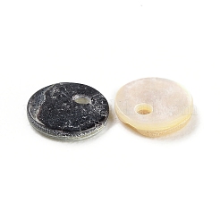 Natural Akoya Shell Flat Round Charms&nbsp;BSHE-Z003-39B