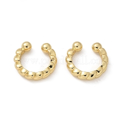 Rack Plating Brass Twist Rope Shape Cuff Earrings&nbsp;EJEW-G288-08G