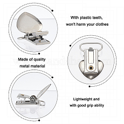 20Pcs 2 Style Heart Iron Pacifier Suspender Clips&nbsp;DIY-WR0002-83