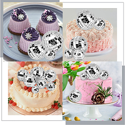 11Pcs 5 Style Plastic & Glass Disco Ball Cake Decorations&nbsp;FEPA-CP0001-01