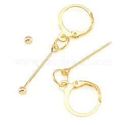 Brass Leverback Earring Findings&nbsp;EJEW-TAC00036