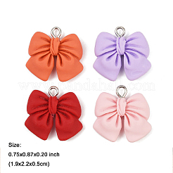 8Pcs 4 Colors Resin Pendants&nbsp;RESI-FP0001-46