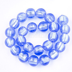 Handmade Silver Foil Glass Beads&nbsp;FOIL-R054-12mm-1