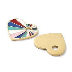 Ion Plating(IP) 304 Stainless Steel Enamel Pendants&nbsp;LS-STAS-P339-17G-01