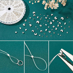 Brass & Iron Crimp Beads and Crimp Bead Covers Set&nbsp;KK-PH0003-99