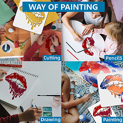 1 Set PET Hollow Out Drawing Painting Stencils&nbsp;DIY-MA0005-22B