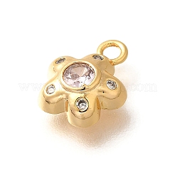 Brass Micro Pave Cubic Zirconia Charms&nbsp;KK-K294-20G