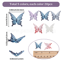 100Pcs 5 Colors Acrylic Beads&nbsp;TACR-SP0001-44